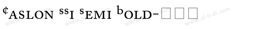 Caslon SSi Semi Bold字体转换